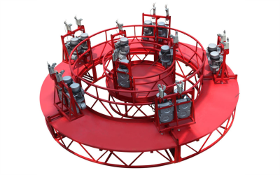 煙囪、井道施工作業吊籃